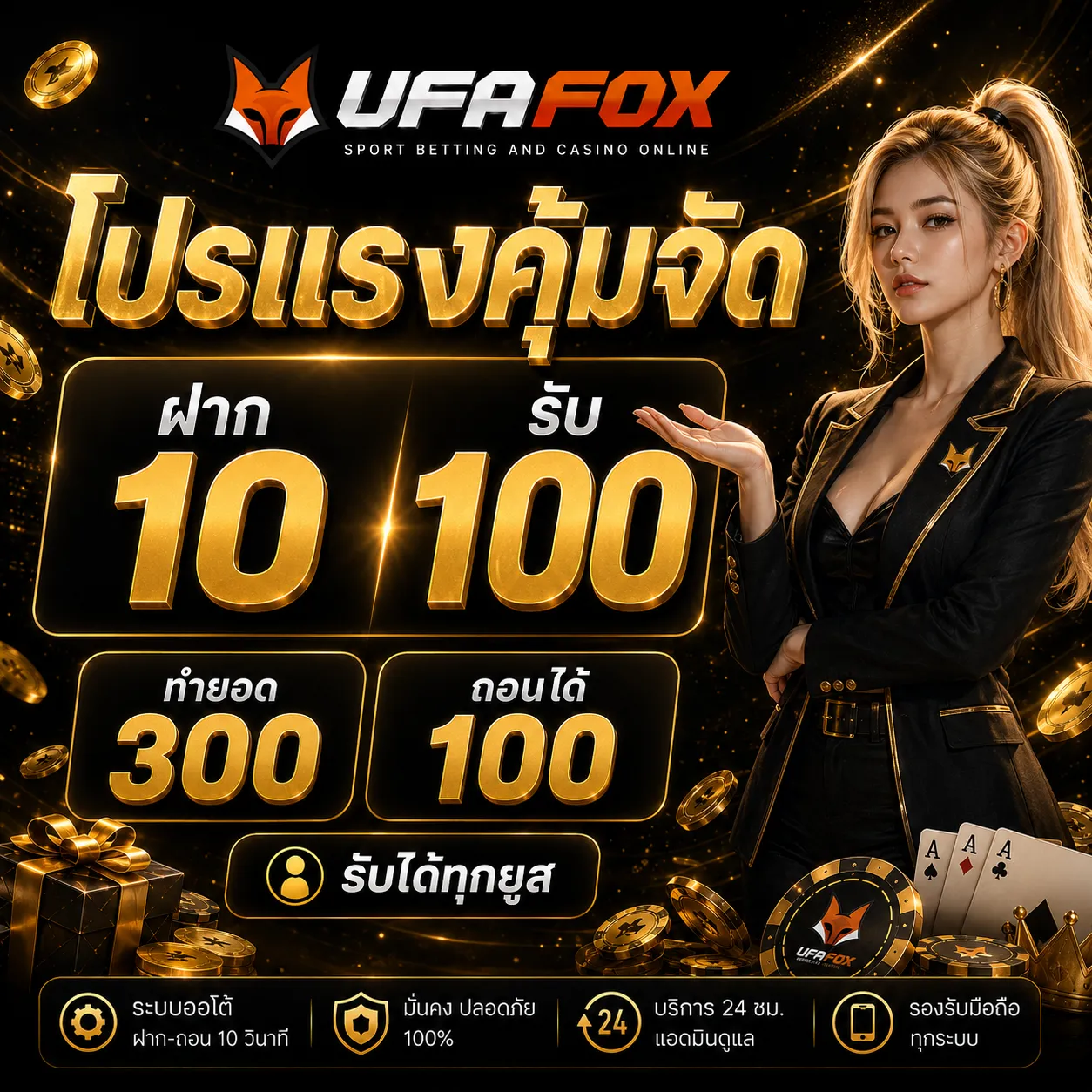10รับ100 ทํา300ถอนได้100